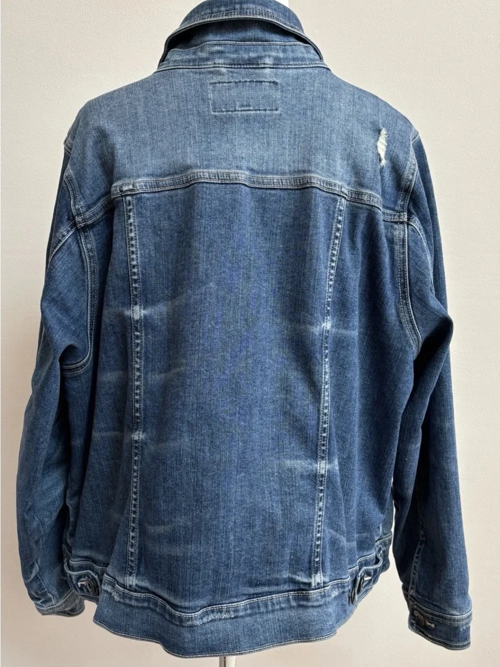 Torrid Size 3 Blue Distressed Stretch Denim Jacket